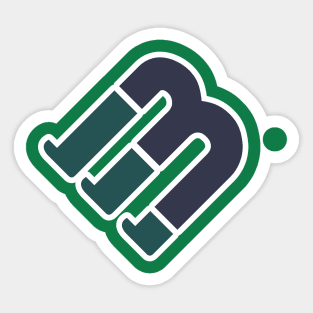FB Initial Letter Sticker Logo Inspiration. F and B combination sticker logo vector design. Sticker